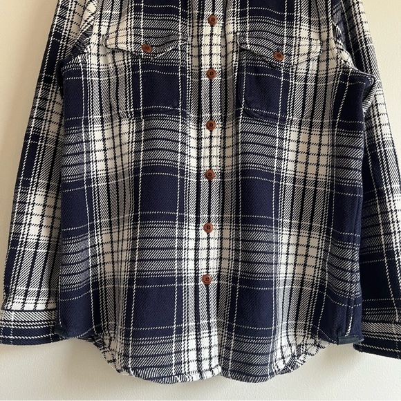 Outerknown Blanket Shirt in Atlantic Blue Bigbury Plaid - Picture 7 of 16